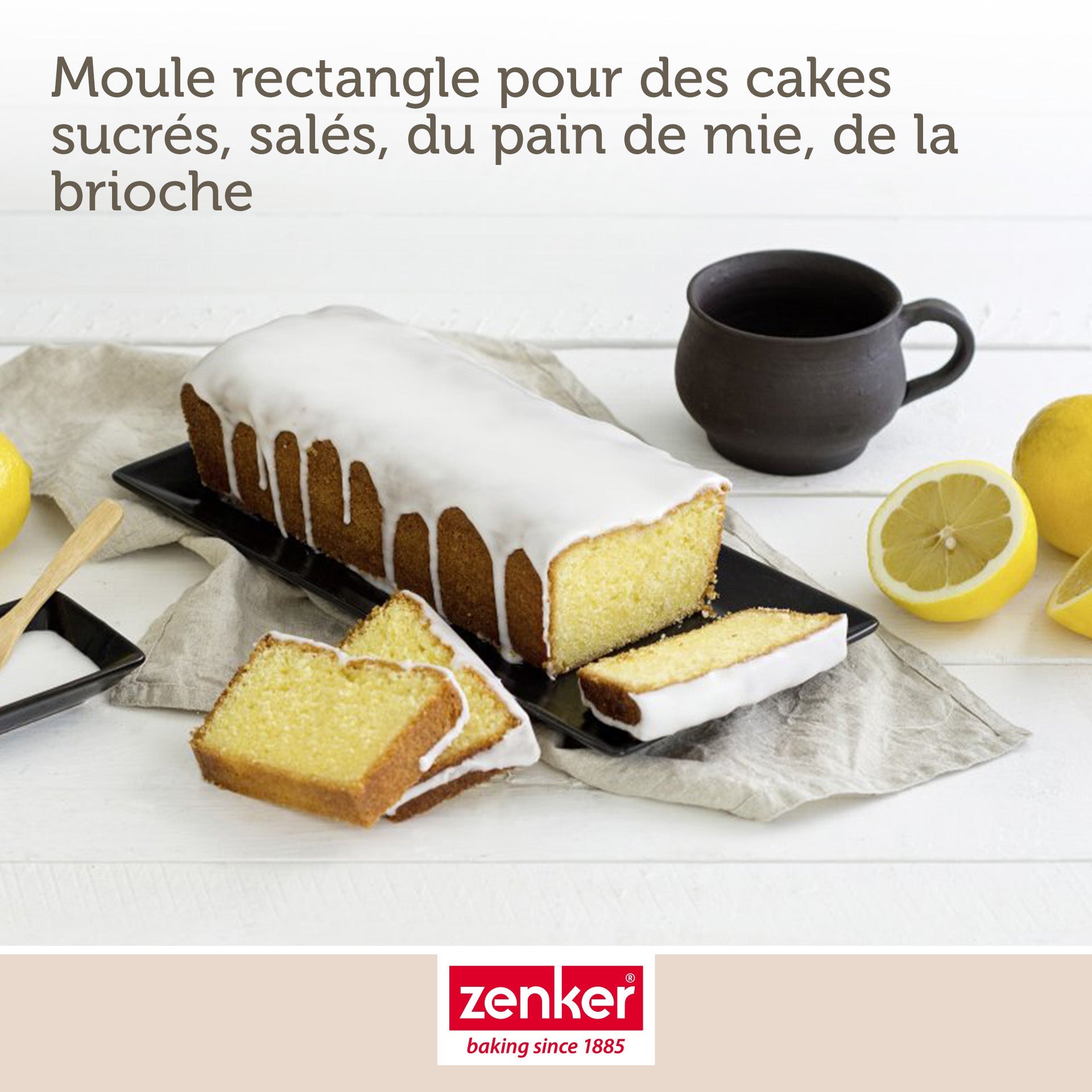 Set de moule à cakes 30,5 x 11,5 cm et moule à savarins 28 cm Zenker Black Metallic Zenker - Mathon - 6