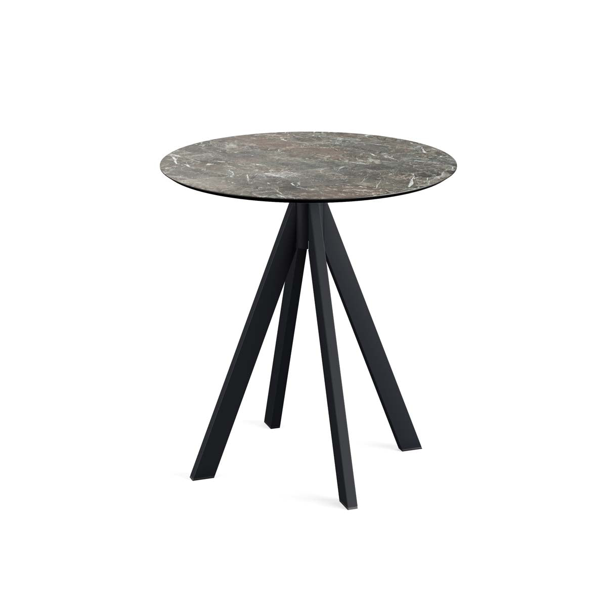 Table de bistrot Infinity avec piètement noir + plateau HPL  Ø70 cm - Veba - Mathon