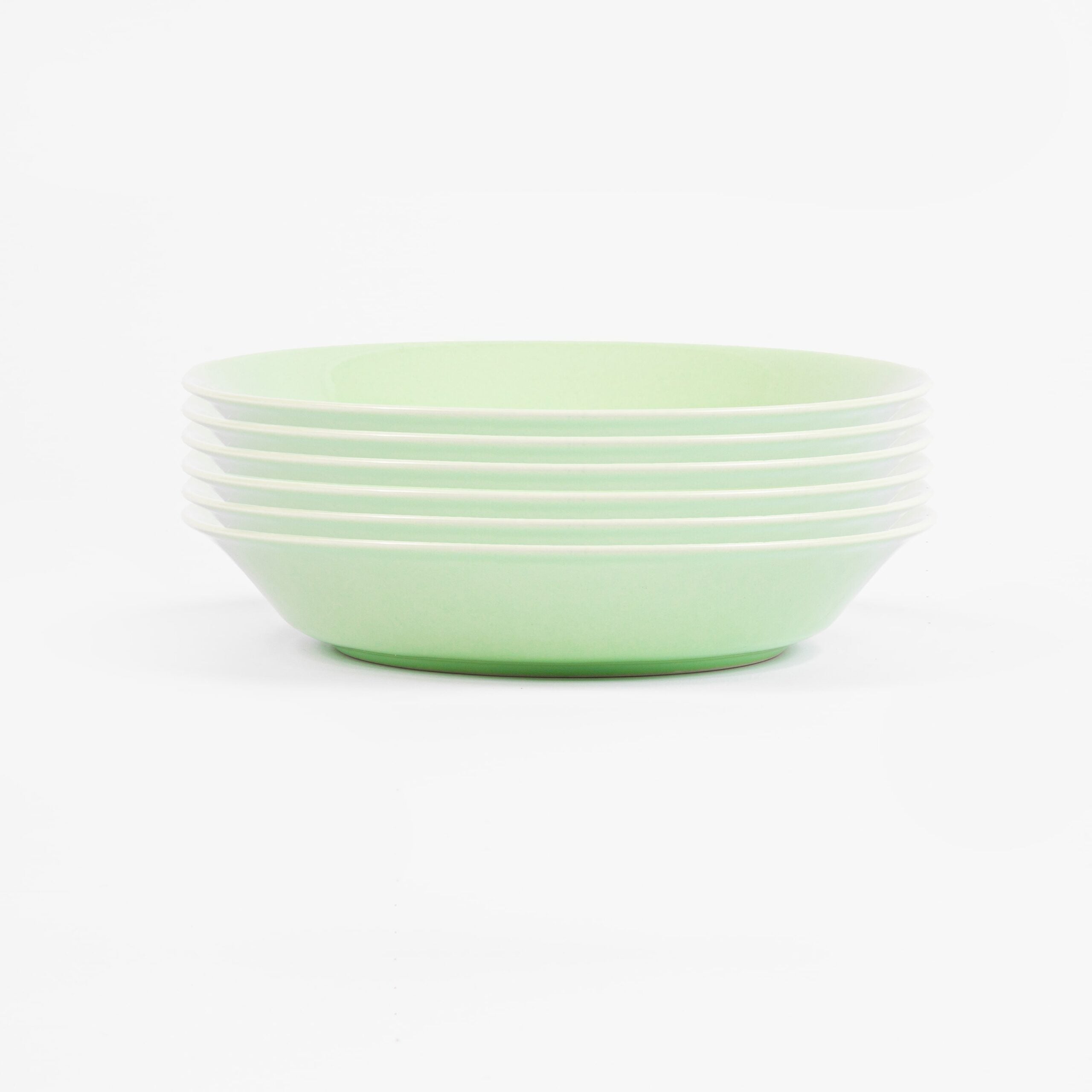 Assiette creuse ronde 19 cm verte OGRE La Fabrique - Mathon - 3