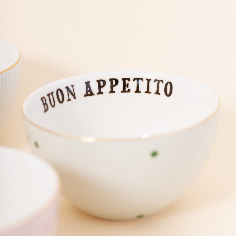 Coffret de 4 bols à céréales 15cm - Slogan Yvonne Ellen - Mathon - 6