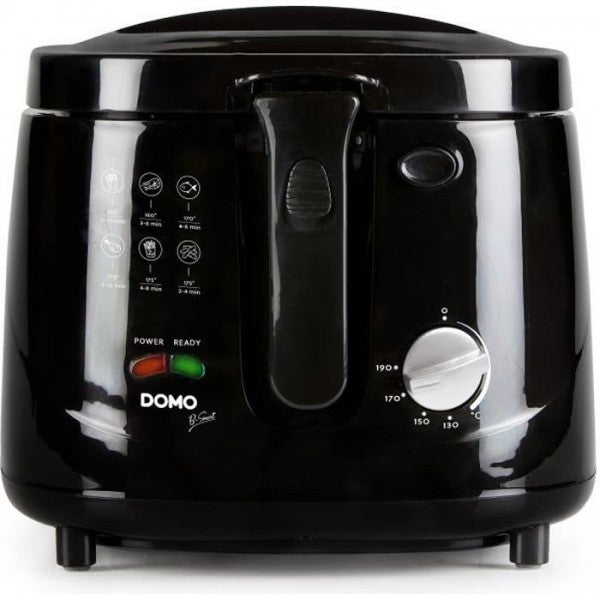 Friteuse Electrique  Classique - Domo Do461fr - 2.5l - Noir - Thermost Domo - Mathon - 1