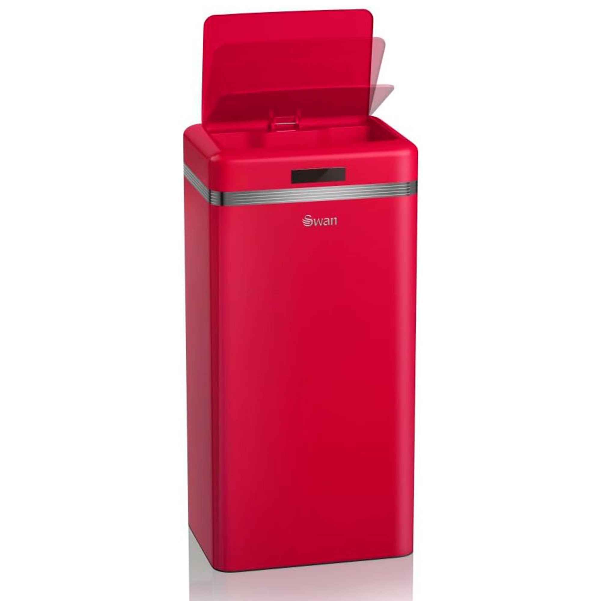 Retro Poubelle à Ouverture Automatique avec Capteur, Métal, 45 Litres, Vintage  Rouge SWKA4500RNEU - Mathon - 8