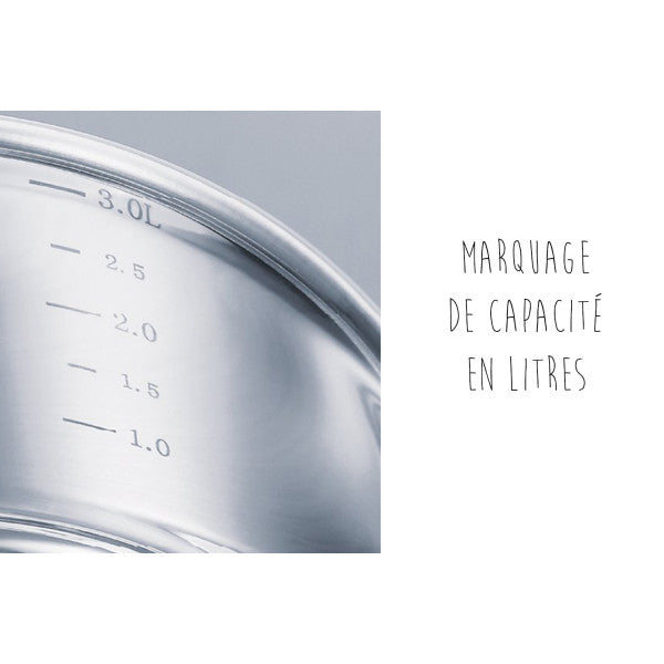 Set 3 casseroles inox Chef 16, 18 et 20 cm Beka - Mathon - 6