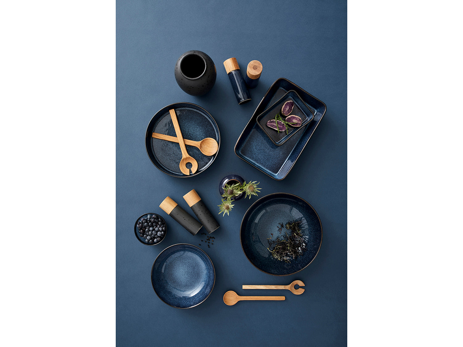 Saladier GASTRO en grès Noir/Bleu foncé Bitz - Mathon - 9