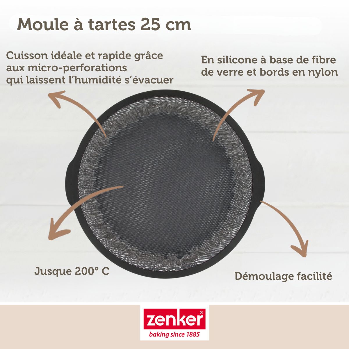 Moule à tartes 25 cm Zenker Silicone fibre de verre Zenker - Mathon - 6