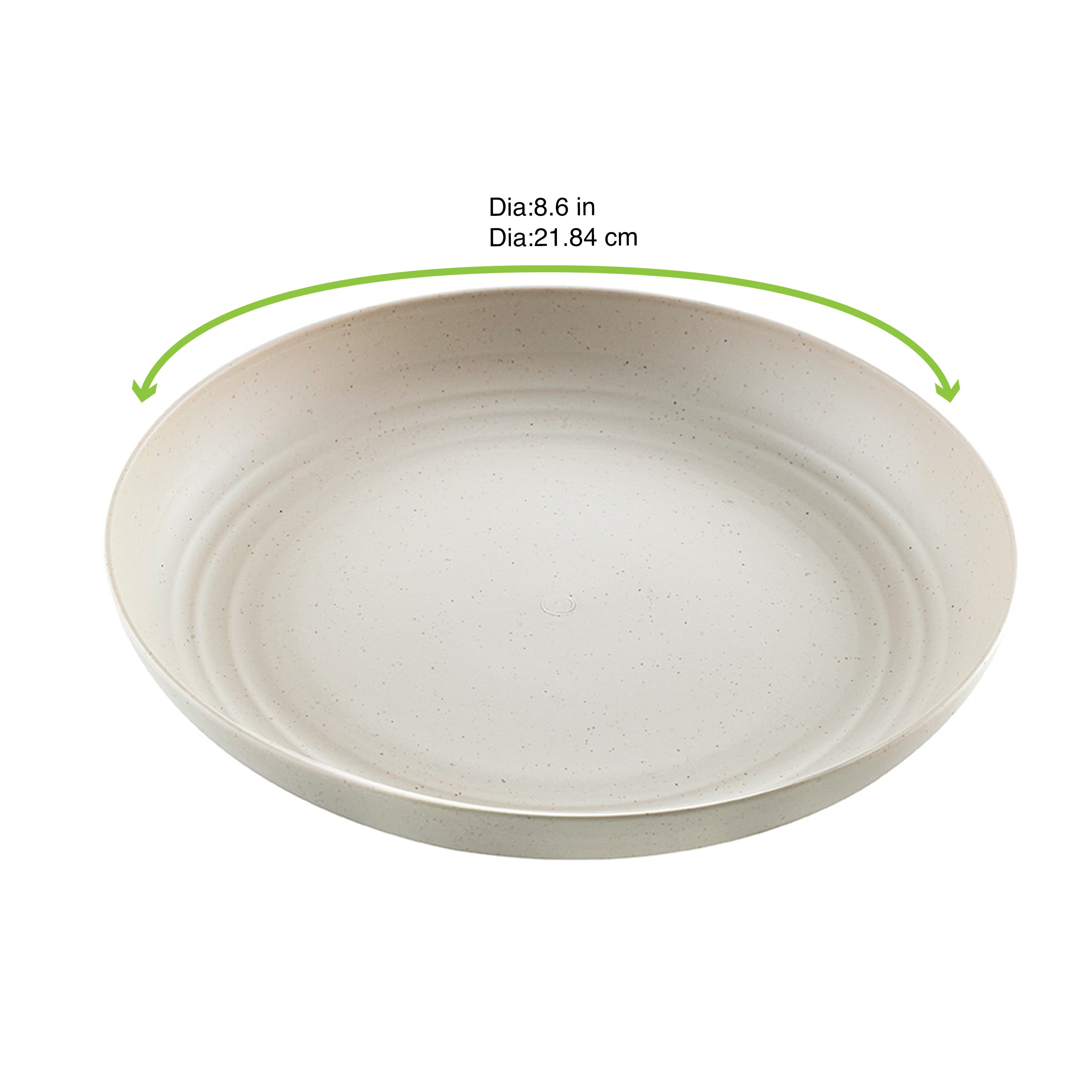 6Pcs - HUSKLY Assiette réemployable composite beige  H30mm FirstPack - Mathon - 2