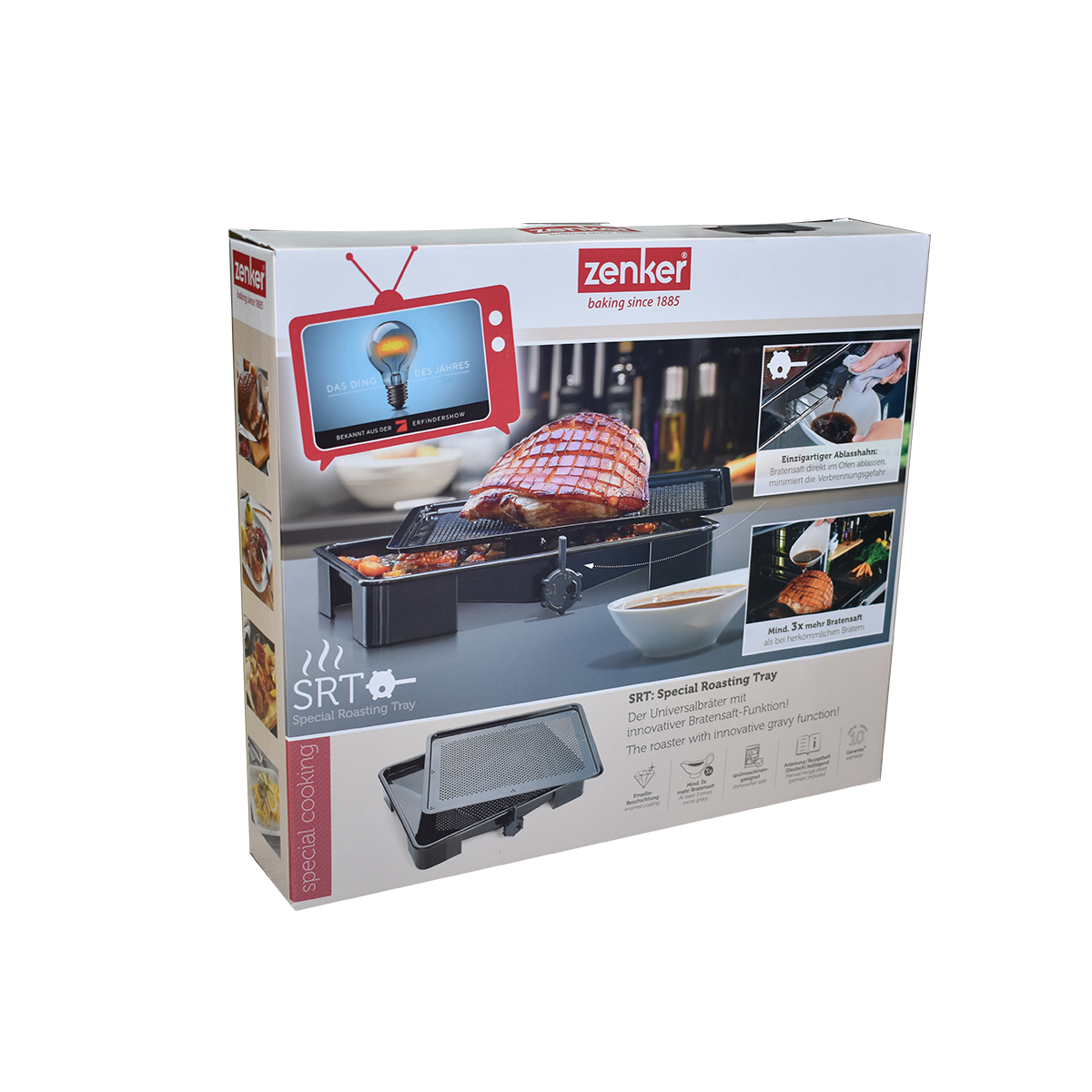 Plat de cuisson four pour rôti avec bac de récupération du jus de 3 litres 39 x 33 cm Zenker Special Cooking Zenker - Mathon - 6