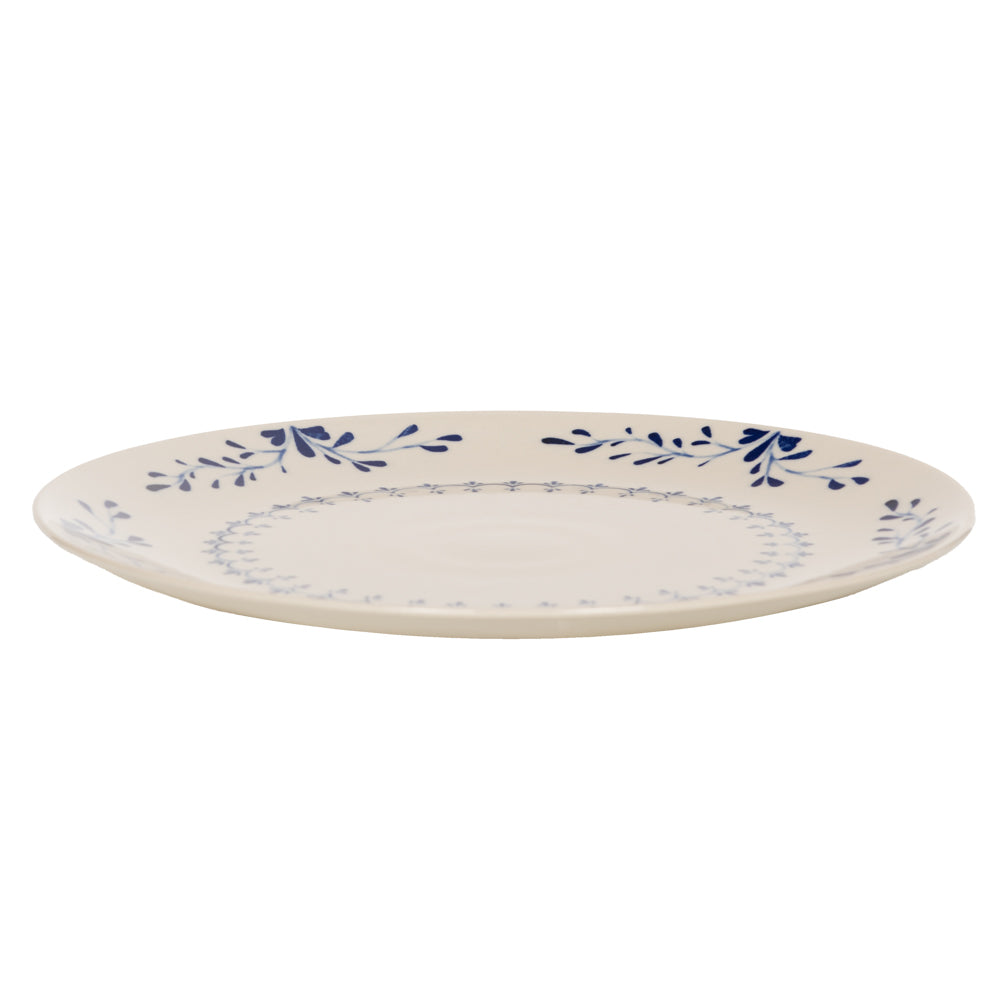 Plat rond Appoline bleu 32 cm Table passion - Mathon - 2