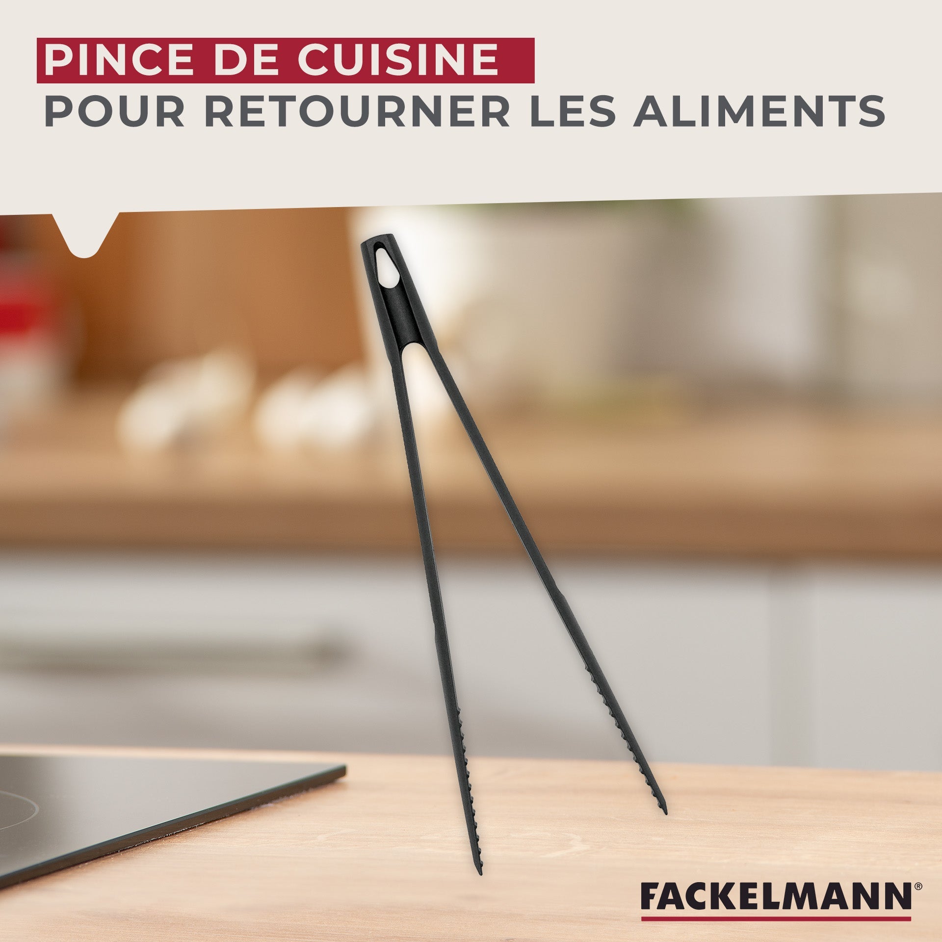 Ensemble de 2 Pinces de cuisine multifonction 31,1 cm  Basic Fackelmann - Mathon - 3