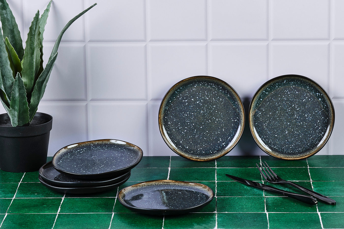 Assiette IRIS Ø16cm - 6 pièces - Bleu nuit Björn - Mathon - 2