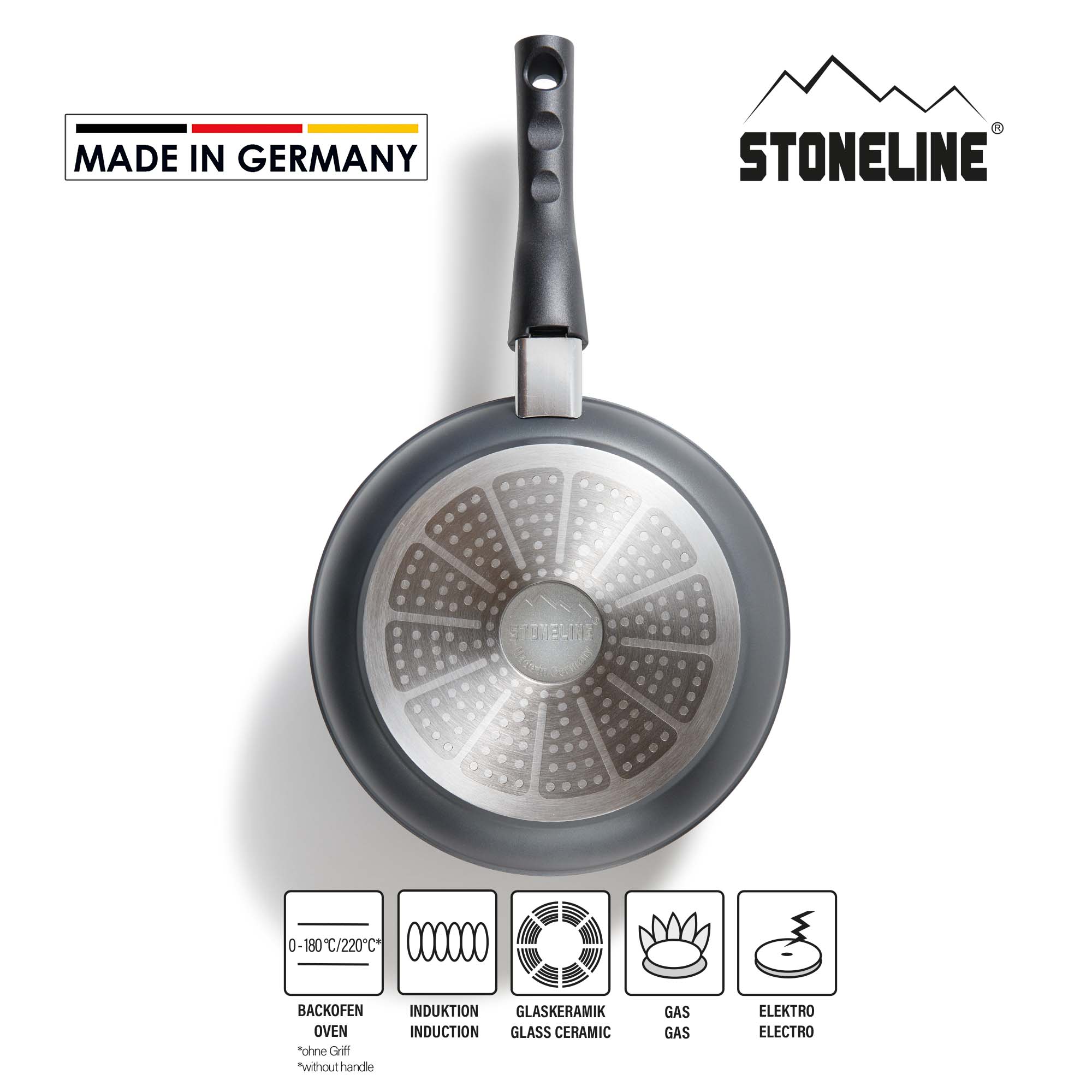 Poêle 24 cm, avec poignée amovible, Made in Germany Stoneline - Mathon - 2