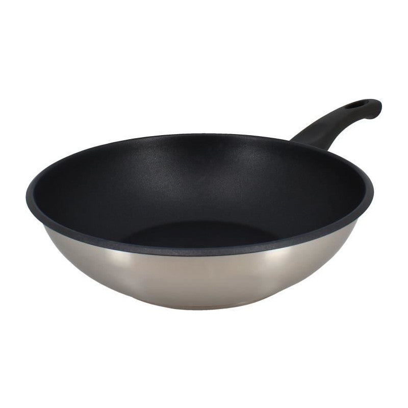 Wok - Menastyl - 6020252 - En Acier Inoxydable - 28 Cm - Tous Feux Dont Induction Menastyl - Mathon - 5