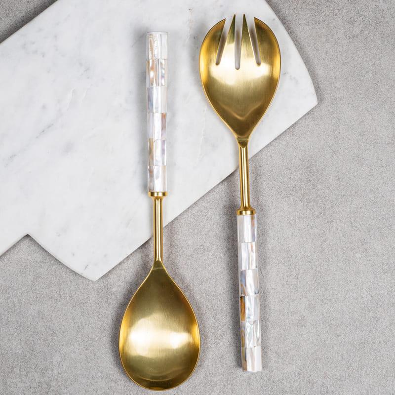 Service à salade 2 pièces Posidonie Table passion - Mathon - 2