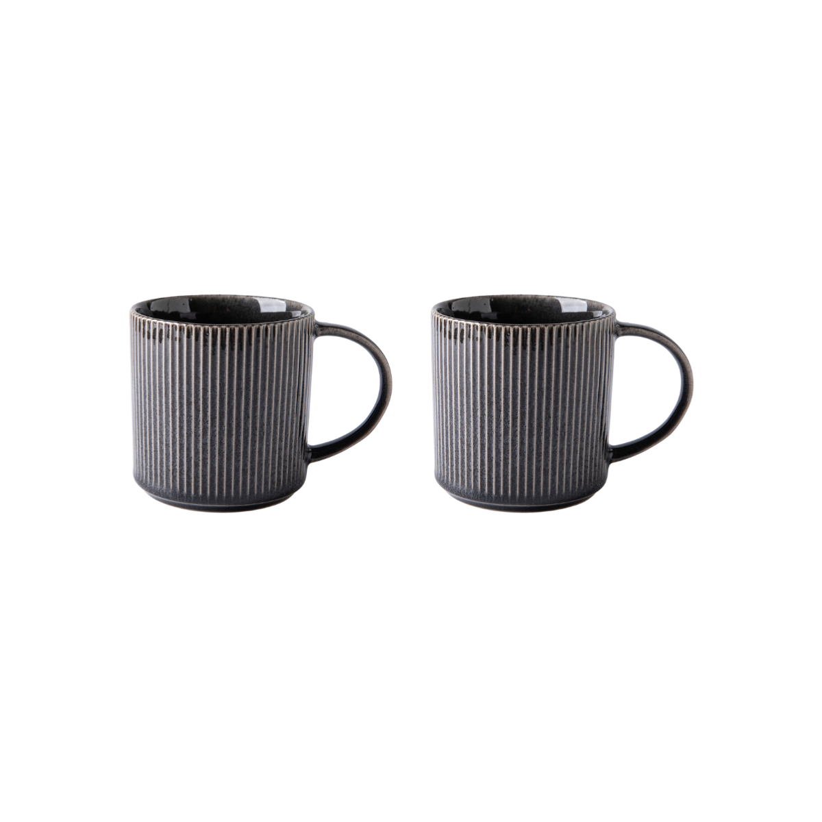 Lot de 2 mugs noir - "Charbon" Laguiole Cuisson - Mathon - 1