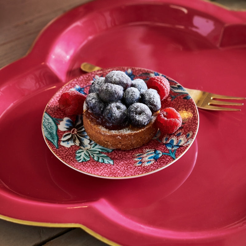 Lot de 6 Assiettes petit four Flower Festival Framboise - 12cm Pip Studio - Mathon - 1