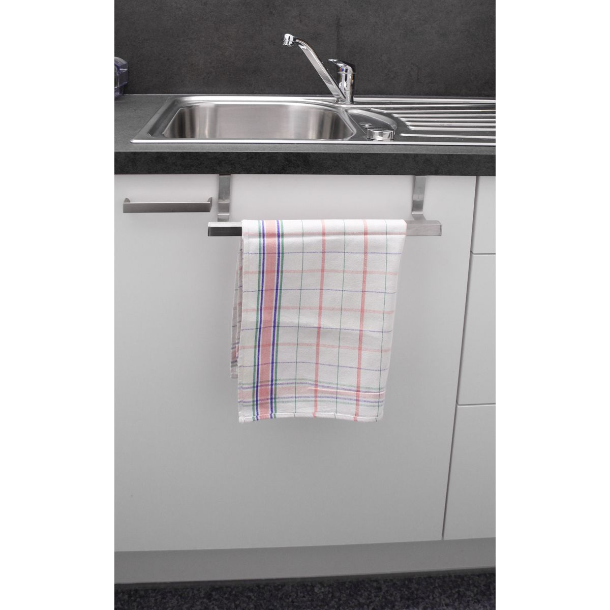 Ensemble de 2 porte-serviettes et torchons extensible inox  Tecno Fackelmann - Mathon - 2
