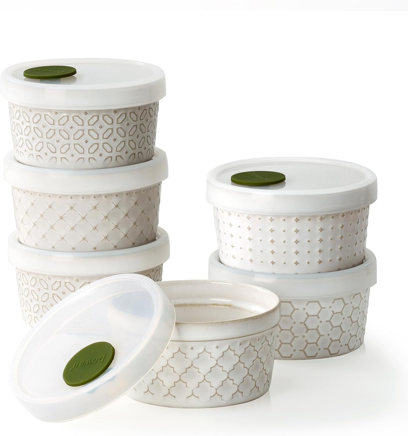 Ramequins Céramique 118 ml avec Couvercles Silicone Vendos85 - Mathon