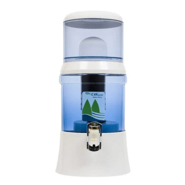 Fontaine à eau filtrante 12L blanche en verre avec système magnétique - Mathon - 2