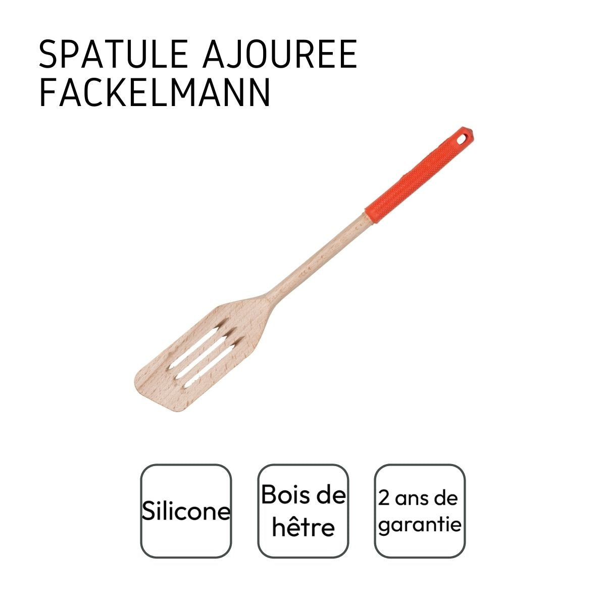 Spatule de cuisine ajourée 34 cm  Wood Edition Fackelmann - Mathon - 4