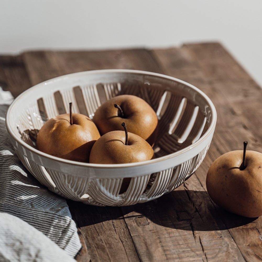 Corbeille Tressée beige 24 cm Table passion - Mathon - 3