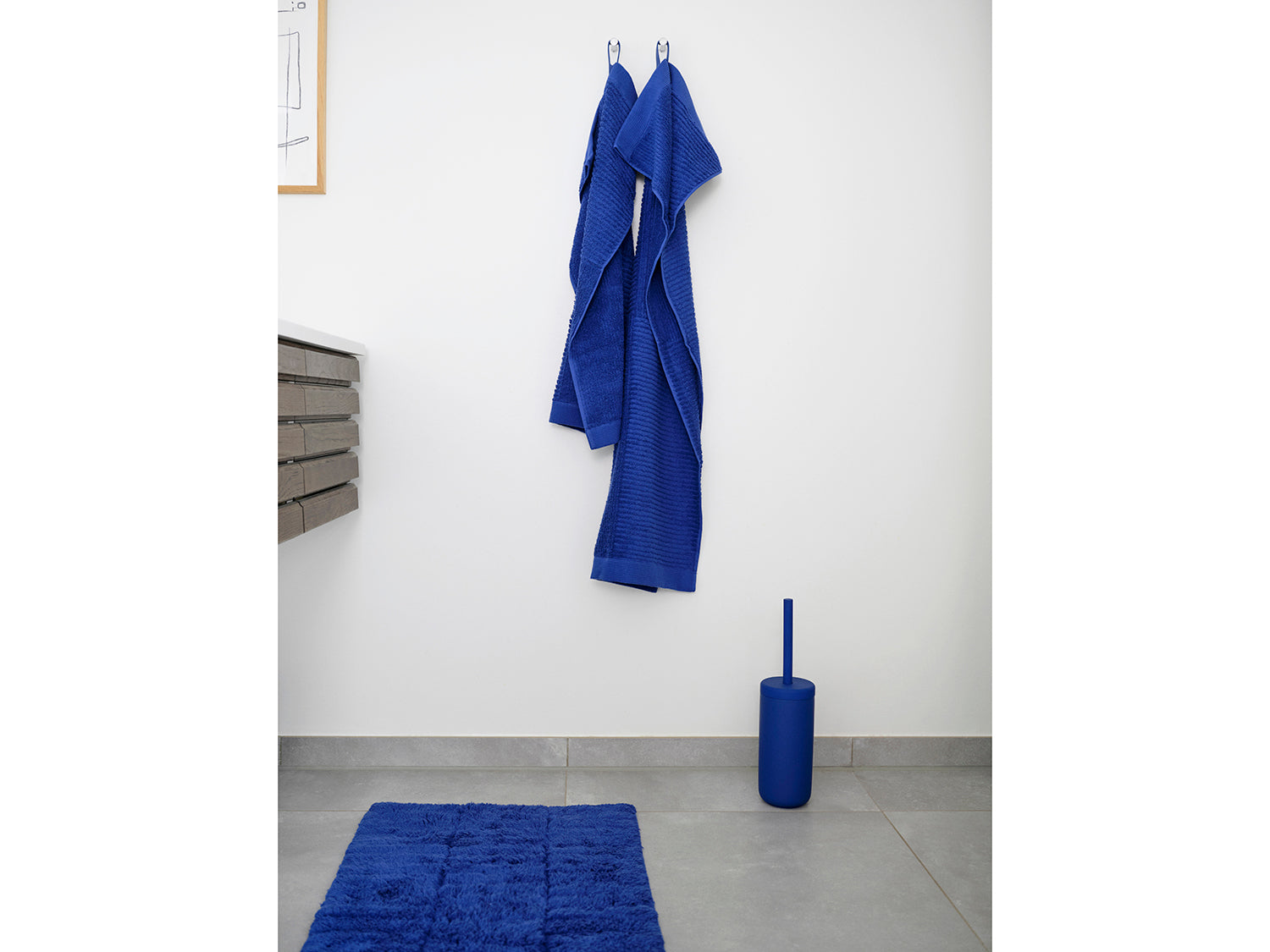 Set de 2 sangles magnétiques pour serviette LOOP MAGNET en silicone Bleu indigo Zone Denmark - Mathon - 5