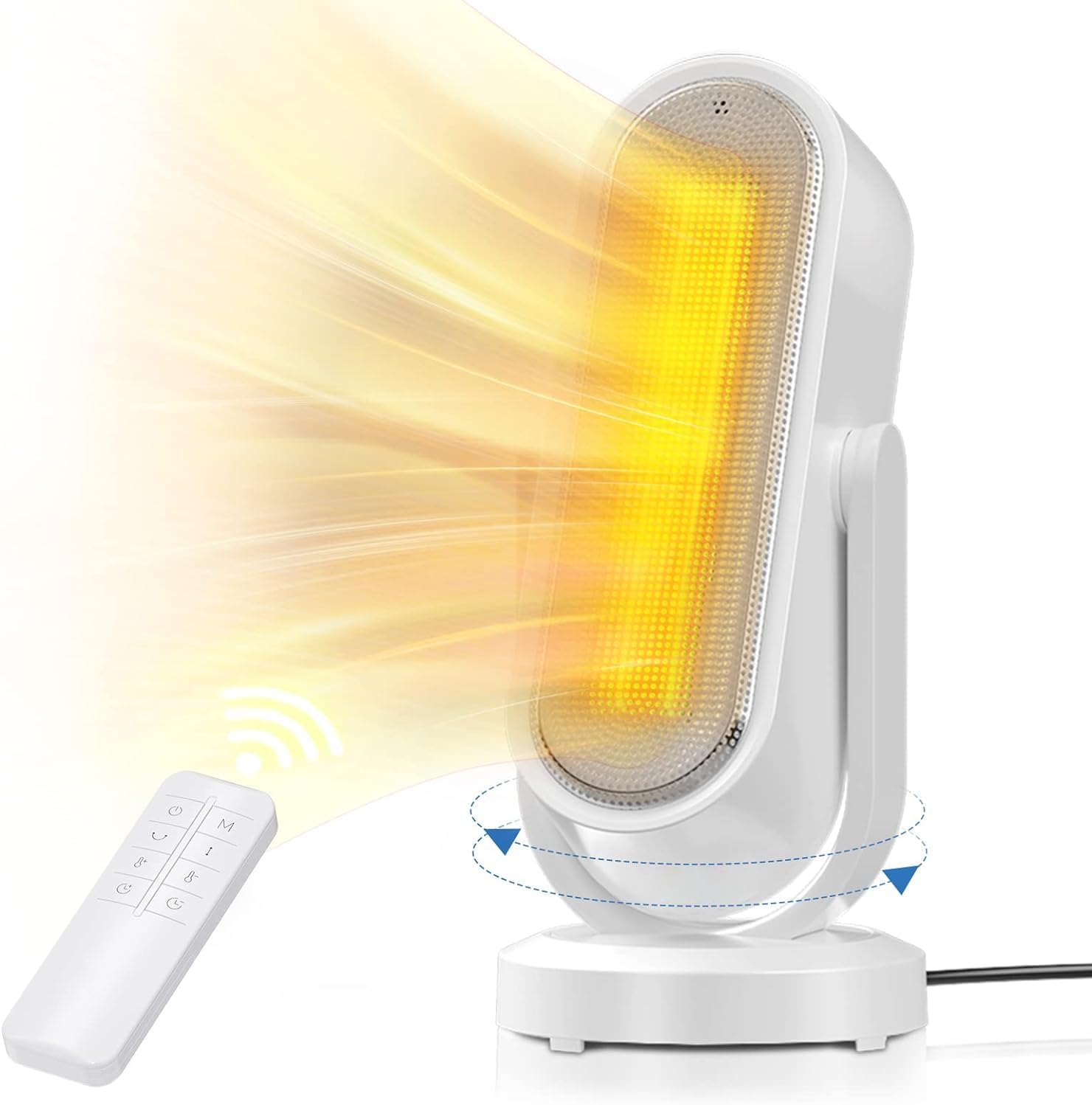 Radiateurs soufflants 1800W avec Oscillant à 120° blanc Vendos85 - Mathon