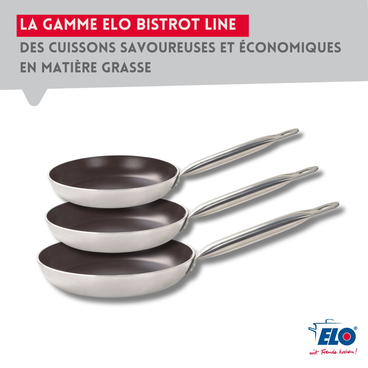 Set de 2 Poêles 24 et 28 cm céramique sans PFAS et 2 couvercles Bistro Line Elo - Mathon - 8