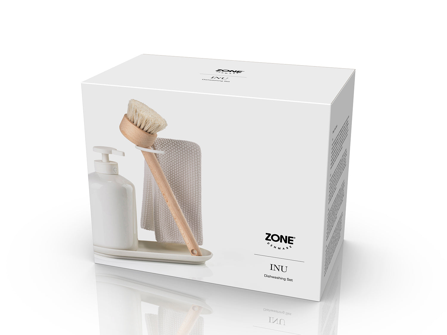 Set de vaisselle INU avec pompe brosse et lavette Blanc cassé Zone Denmark - Mathon - 2