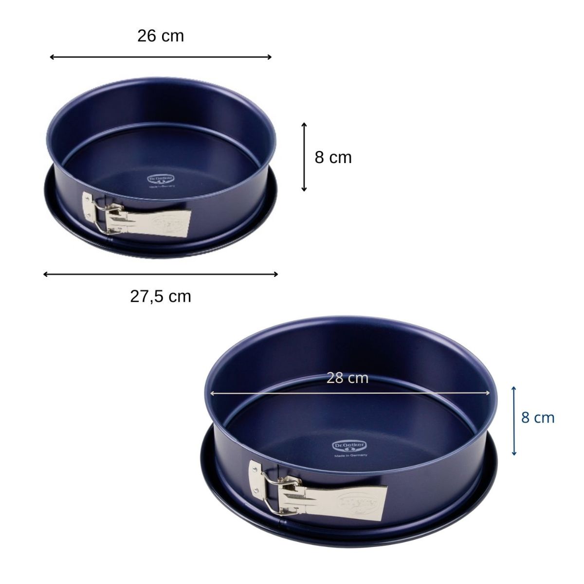 Ensemble de moule à manqué à charnière 26 et 28 cm Dr. Oetker Back Liebe Dr. Oetker - Mathon - 3