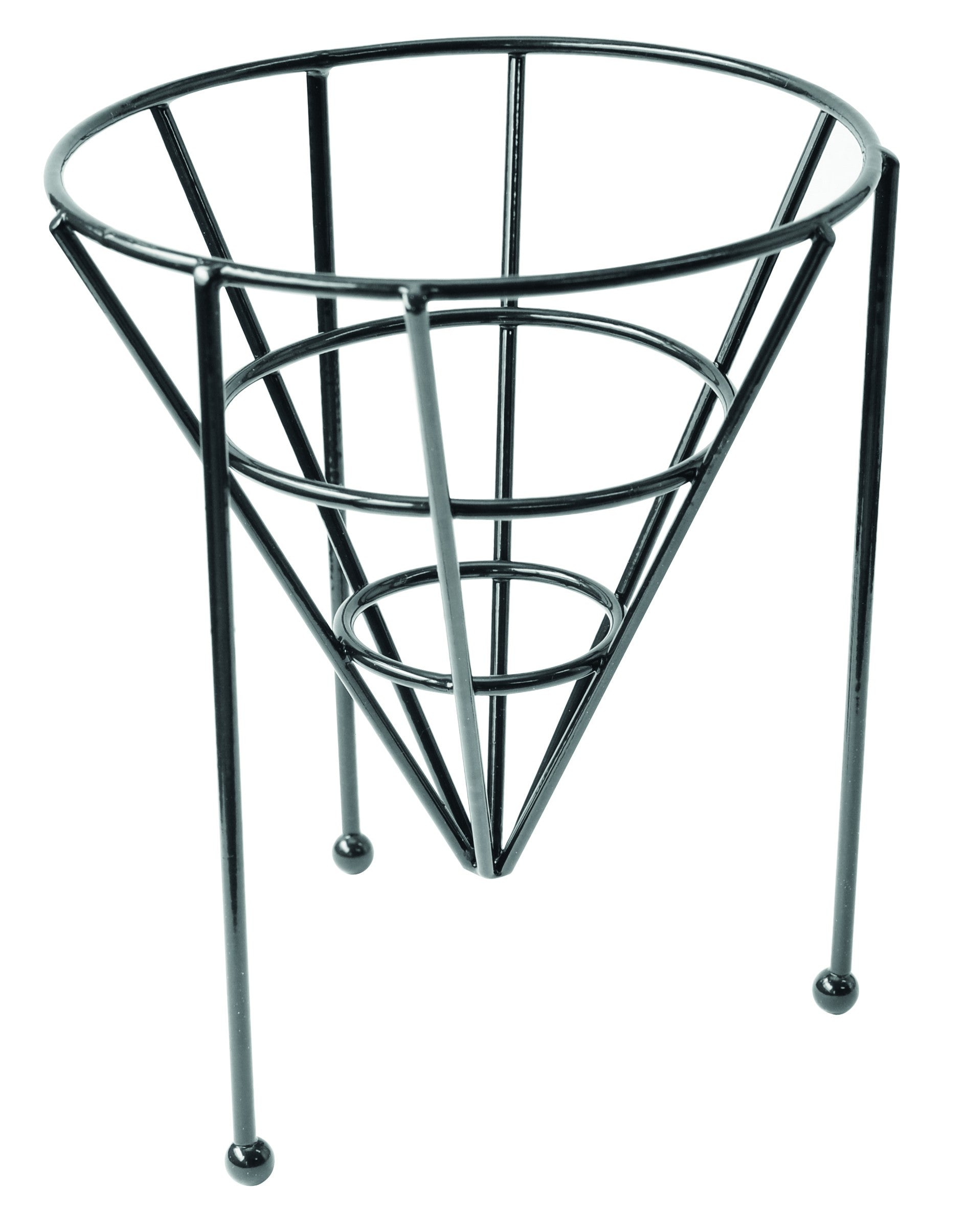 6Pcs - Cône métal noir empilable   H152mm FirstPack - Mathon - 1