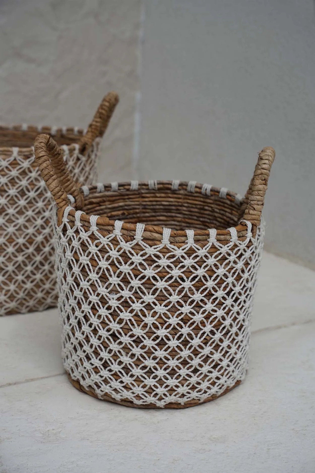 Le Panier en Macramé à Couture Croisée - S Bazar Bizar - Mathon - 2