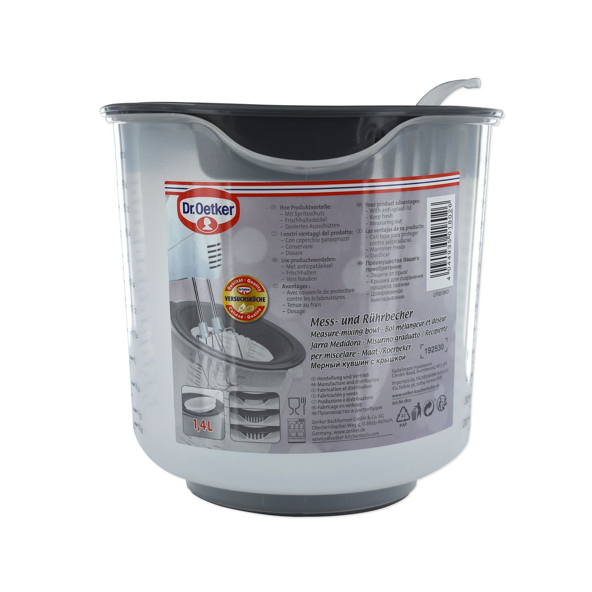 Verre mélangeur et doseur en plastique de 1,4 litre Dr. Oetker - Mathon - 7