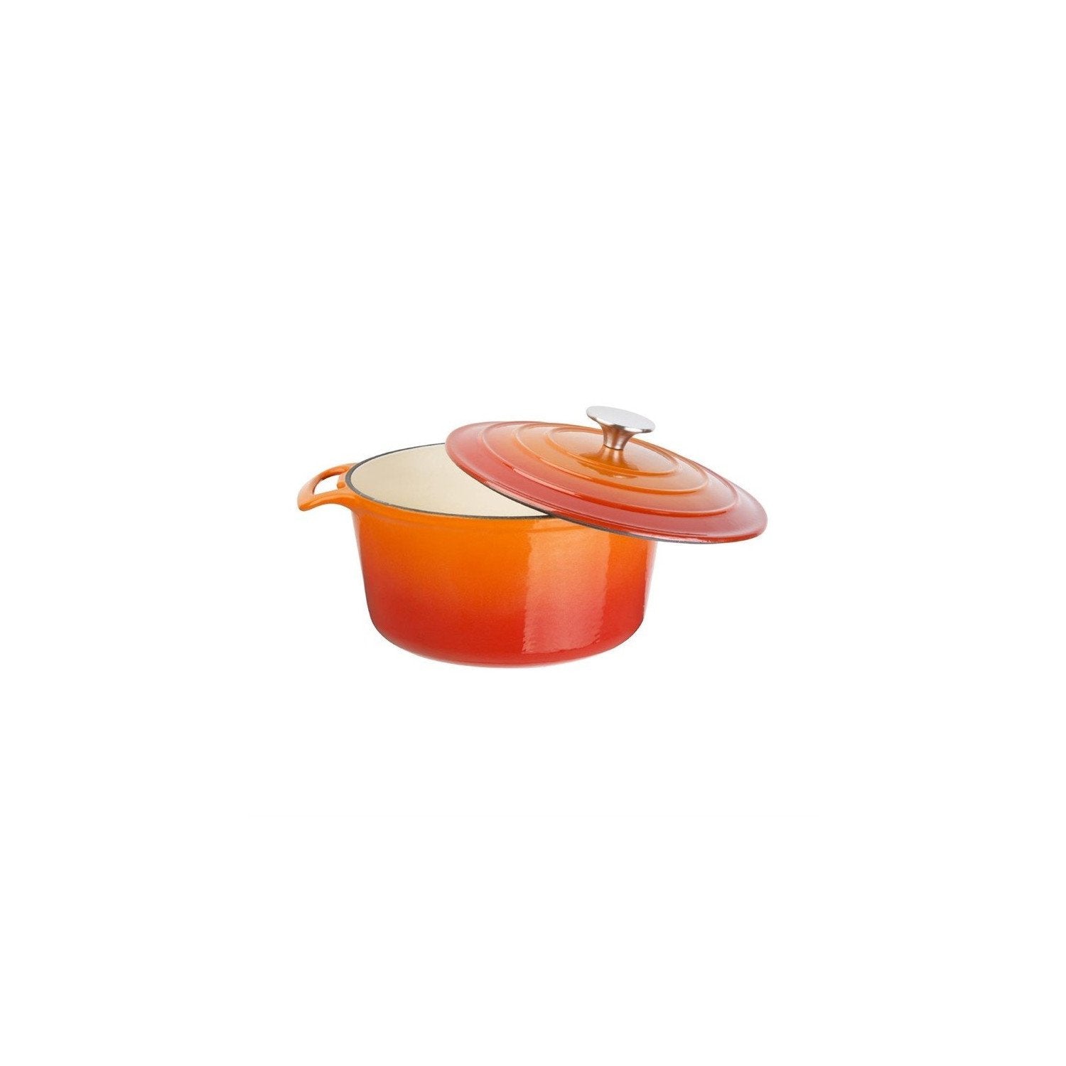 Cocotte ronde en fonte orange  3.2 L Vogue - Mathon - 2