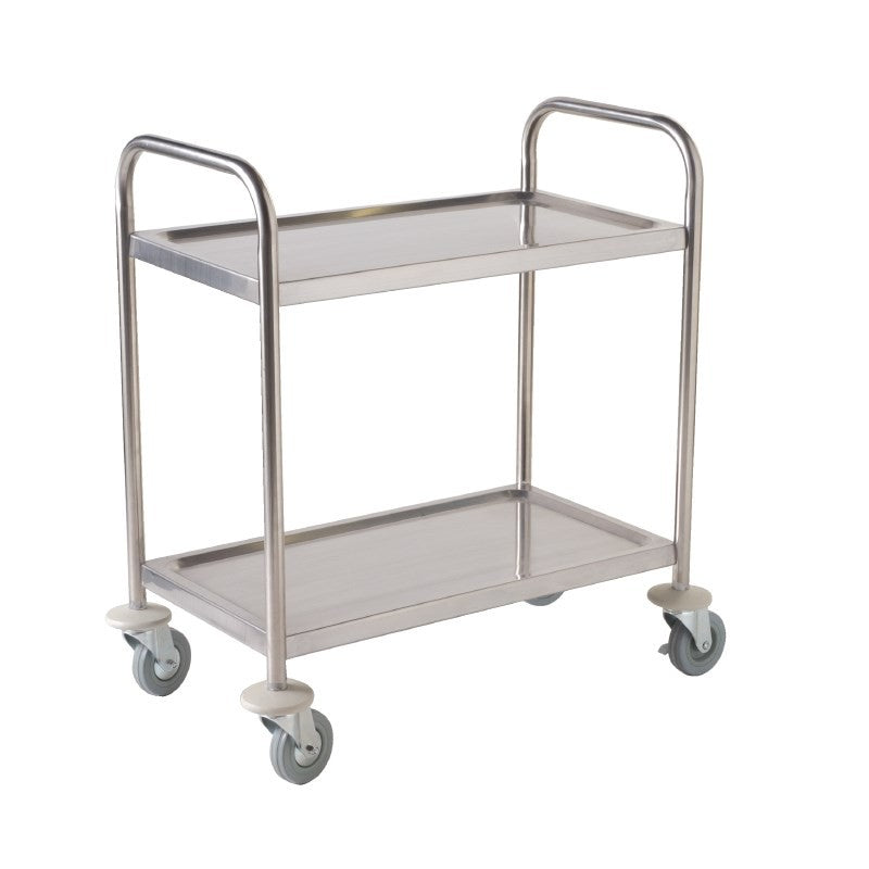 Chariot de débarrassage en inox 2 niveaux 810 x 455 x 855mm - Vogue - Mathon - 1