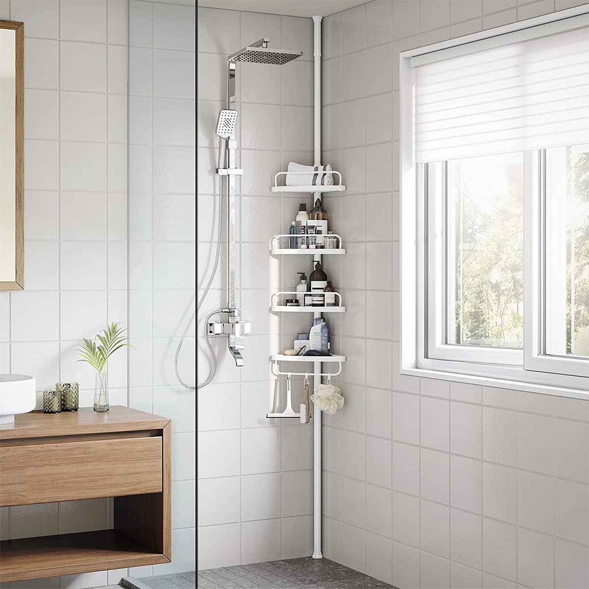 Étagère de Douche Réglable avec 4 Tablettes - H85/305 cm Calicosy - Mathon - 2