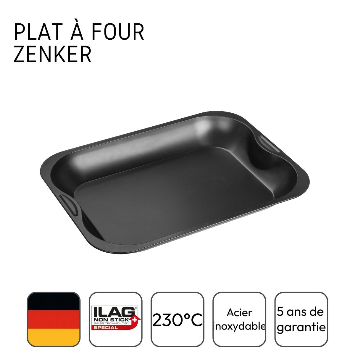 Plat à four rectangulaire 40 x 30 cm Zenker Spécial Cooking Zenker - Mathon - 4