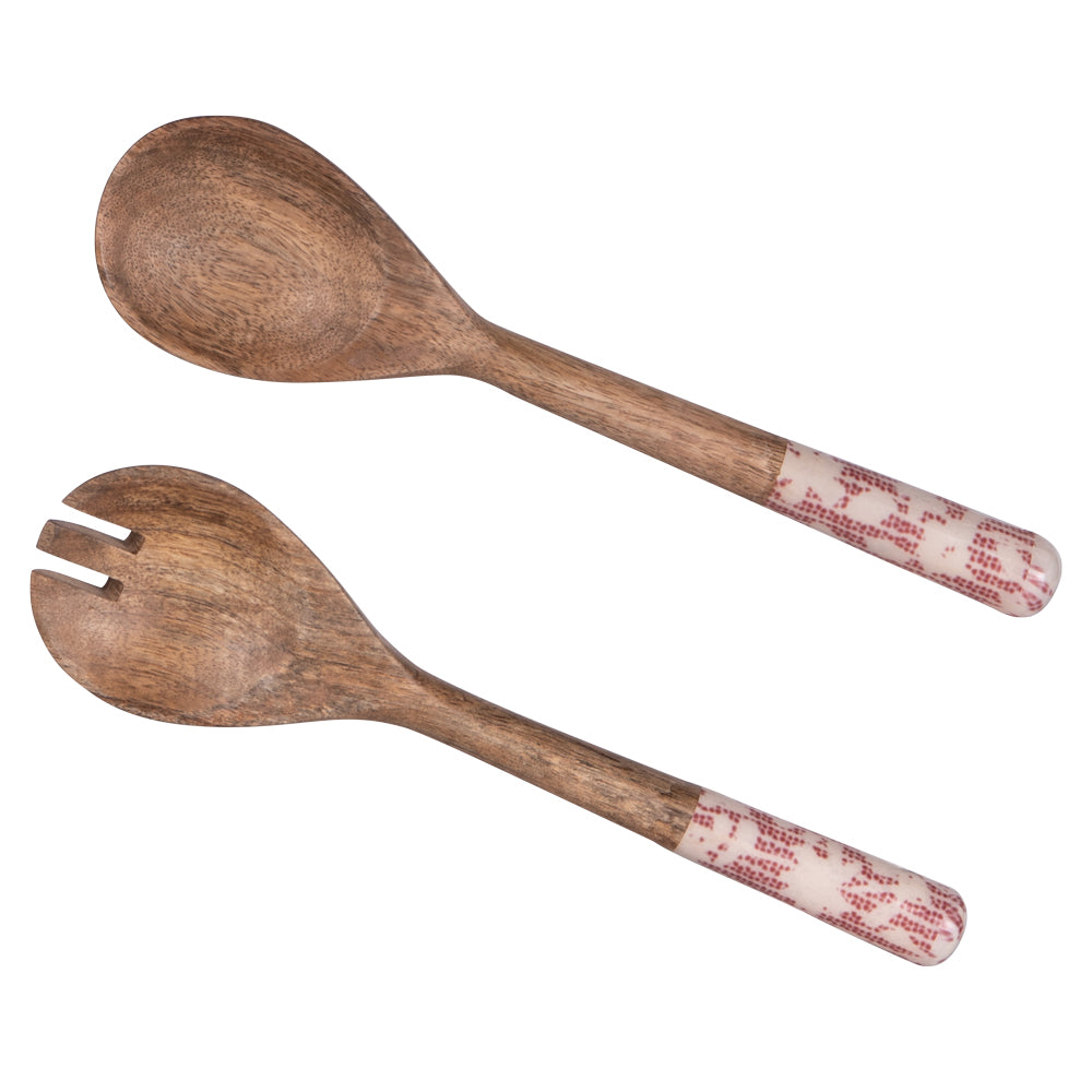 Couvert à salade Léa rouge 28 cm Table passion - Mathon