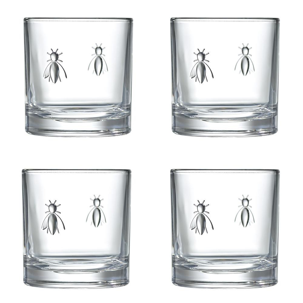 Boite de 4 verres à whisky Abeille 32 cl La Rochère - Mathon - 1