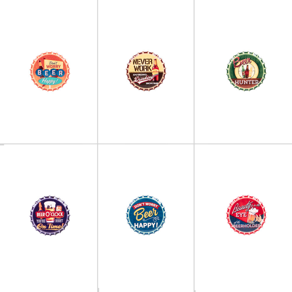 Set de 6 dessous de verre Beer 11 cm Table passion - Mathon