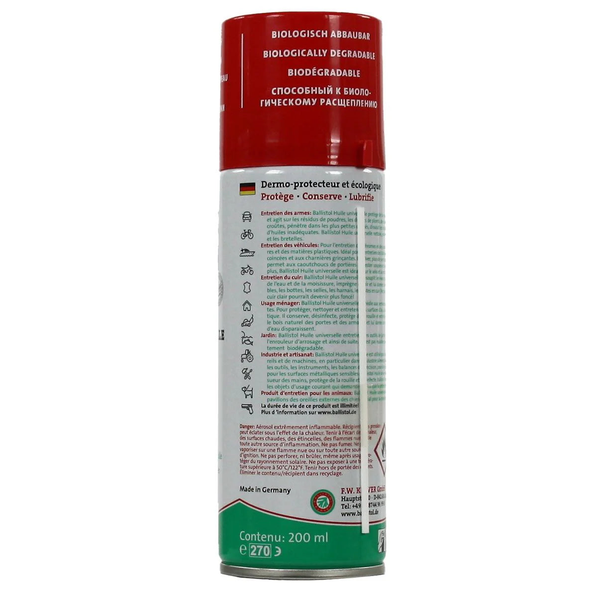 Lot de 12 Spray Huile Universelle 200ml Ballistol - Mathon - 2