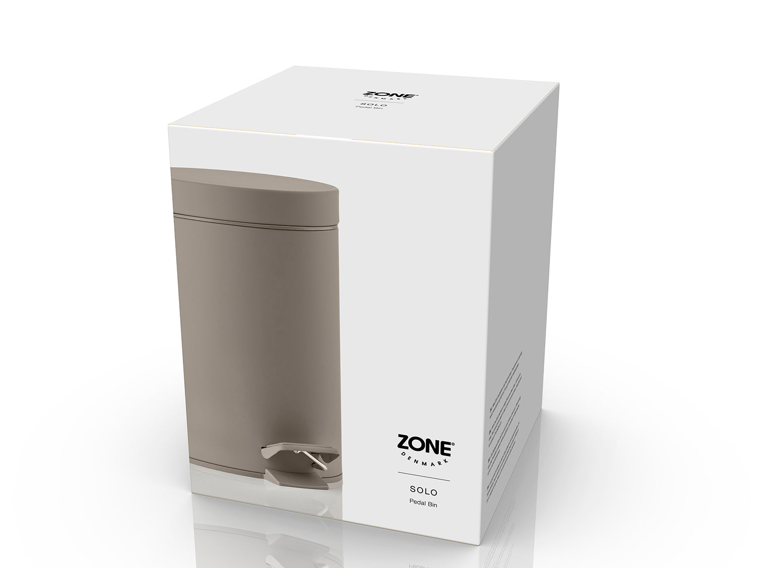 Poubelle à pédale Solo en Acier 18/8 Taupe Zone Denmark - Mathon - 3