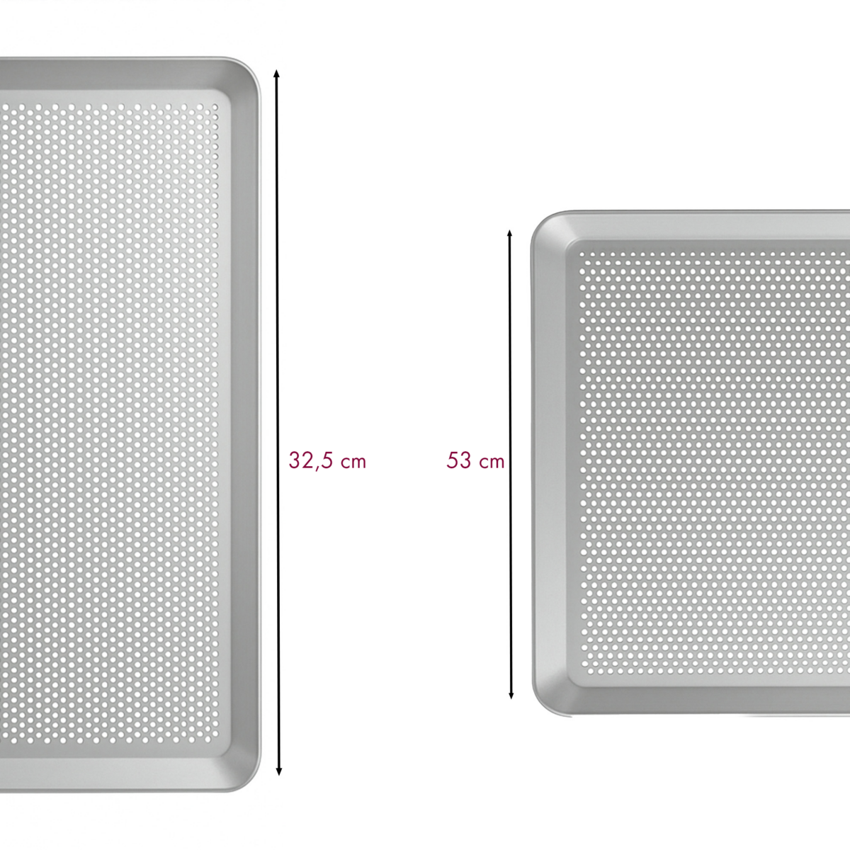 Plaque pâtissière perforée - aluminium - 530 mm x 325 x 10 mm Gobel - Mathon - 4