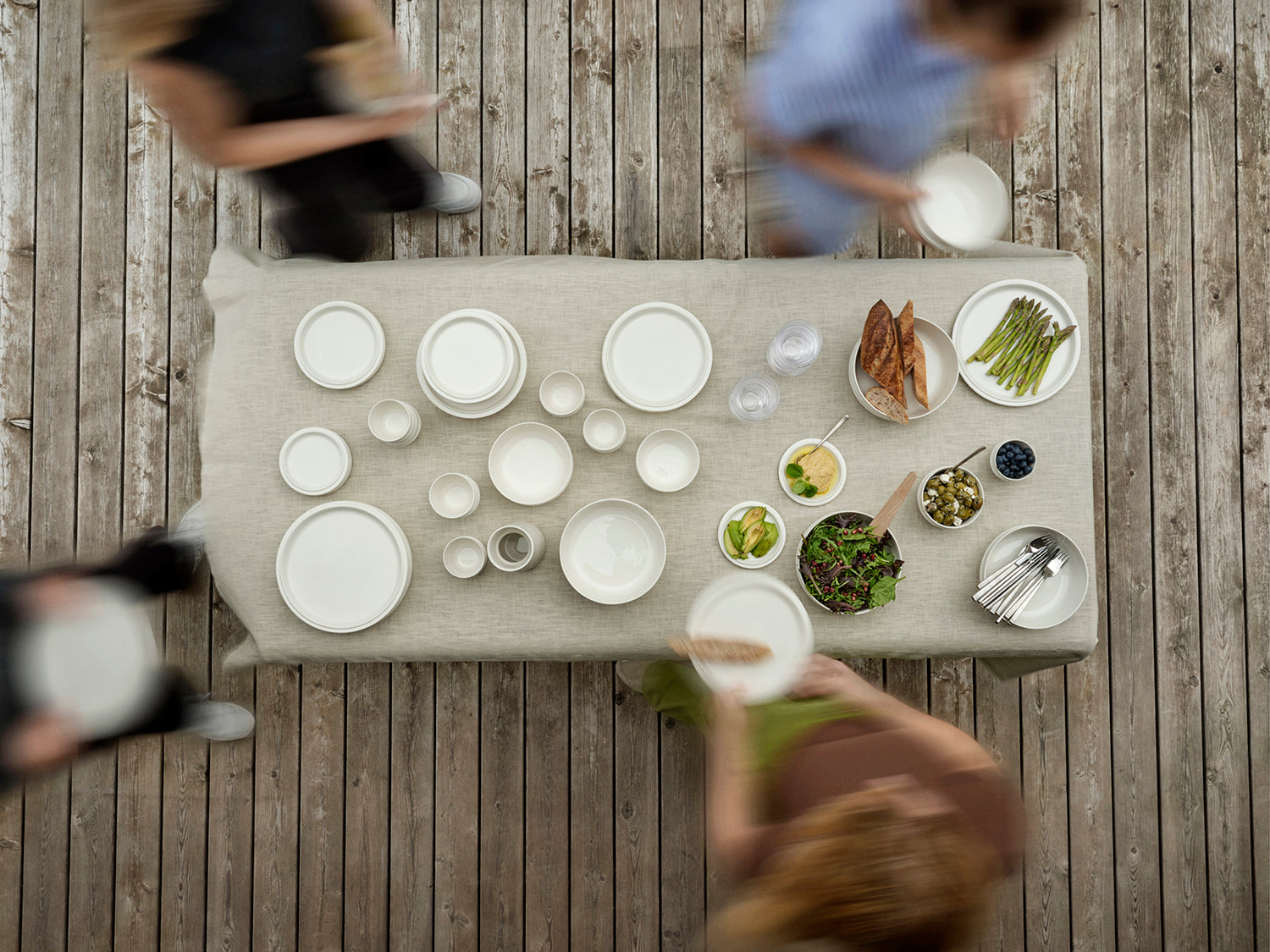 Assiette à pâtes EAU en porcelaine Blanc cassé Zone Denmark - Mathon - 5