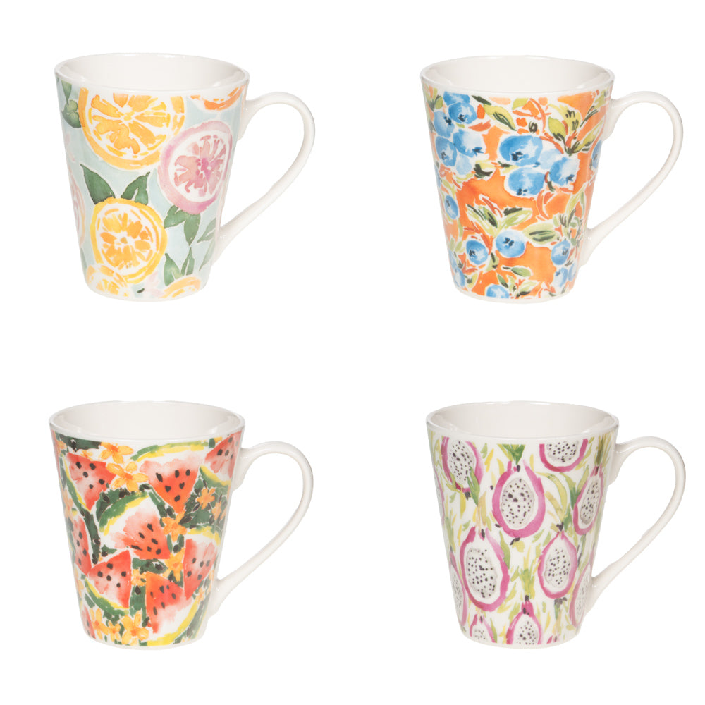 Coffret de 4 mugs Salvador 31 cl Table passion - Mathon - 1