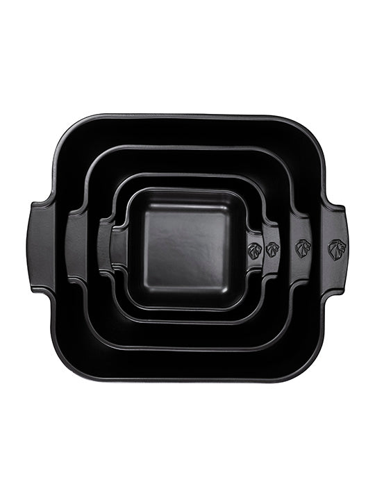 Appolia Plat four céramique individuel carré noir satin 18 cm Peugeot - Mathon - 4