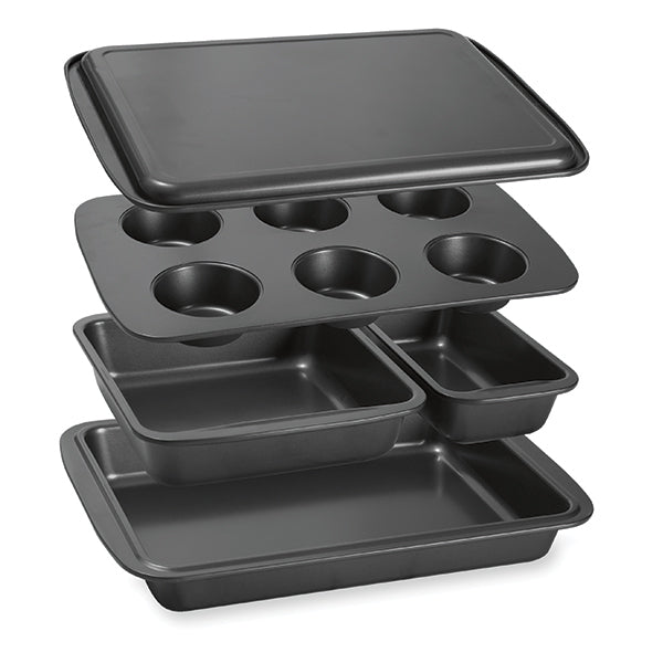 Set de 5 moules à gâteau empilables en acier antiadhérent Mathon - Mathon - 1