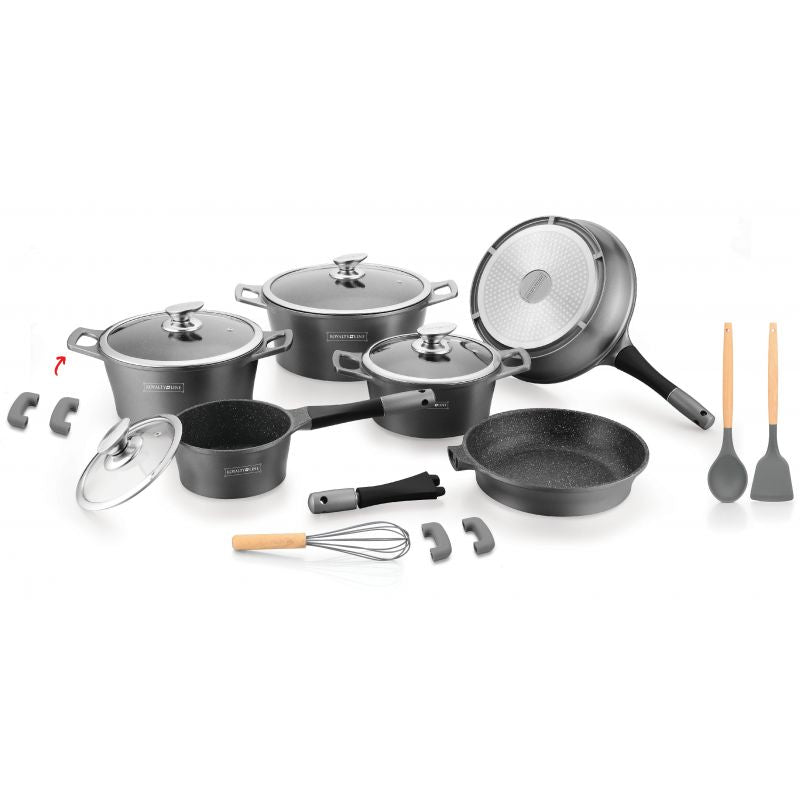 Batterie de cuisine 17 pièces Argenté Royalty Line  RLES1014M-SIL Royalty Line - Mathon - 1