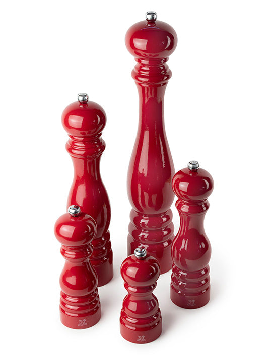 Paris Moulin à sel manuel en bois, laqué rouge passion, 30 cm - 12in Peugeot - Mathon - 5