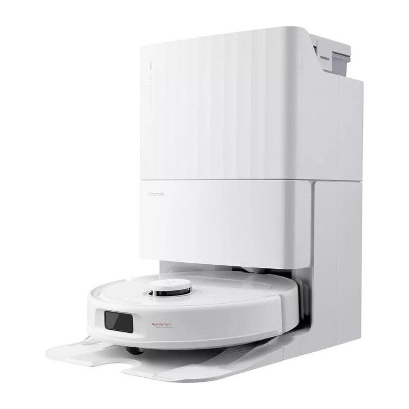 Aspirateur Robot Laveur Avec Station Multifonction -   Qrevo Plus Blanc - Puissance 7000 Pa - Serpillere Extensible Roborock - Mathon - 1