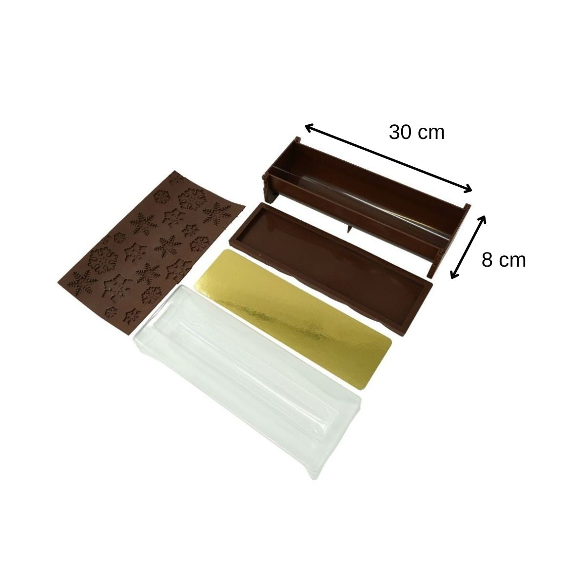 Moule à bûche de Noël avec insert et plaque motif flocon de neige 30 x 8 cm Zenker Noël Zenker - Mathon - 3